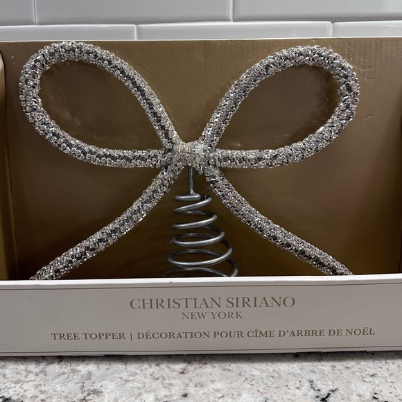 Christian Siriano Viral Silver Bow Tree Topper - Picture 3 of 4